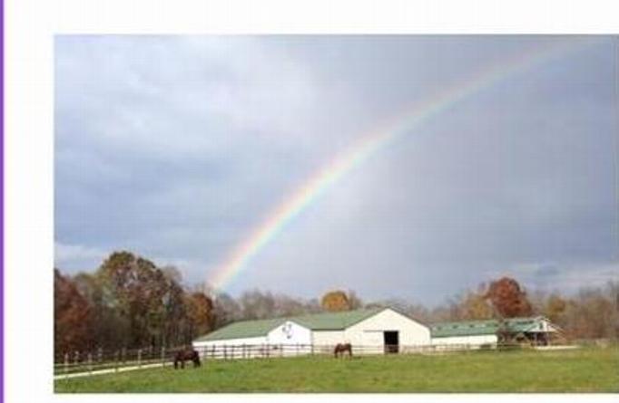 "Rainbow over Rock Cliff", Photo by Lacy Burke